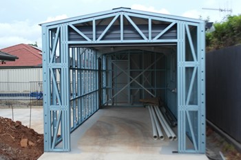 Progress Photo of Stud Frame Garage