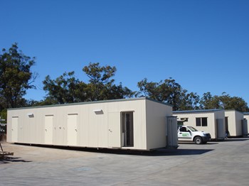 Small block of relocatable units ready to go