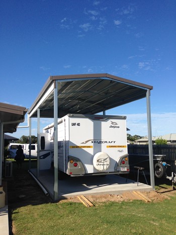 Want a carport to fit your caravan while you're home? We can help!