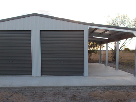 Example 2 of Double Garage with Awning